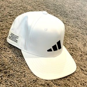 Adidas flat bill hat (white)